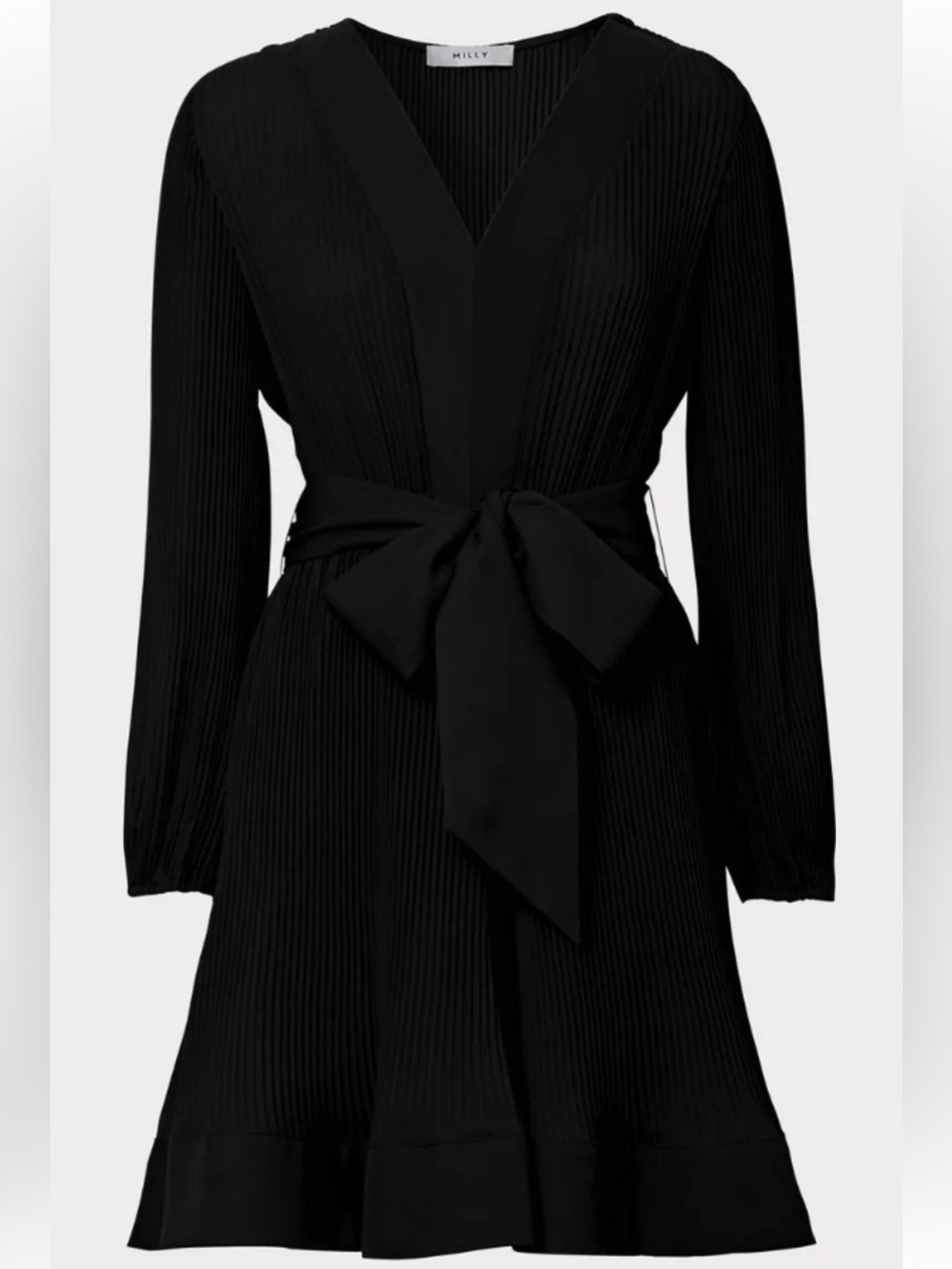 Milly Liv Pleated Dress Black size 4